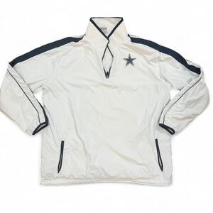 White Nike Dallas Cowboys windbreaker quarter zip | Official NFL merch